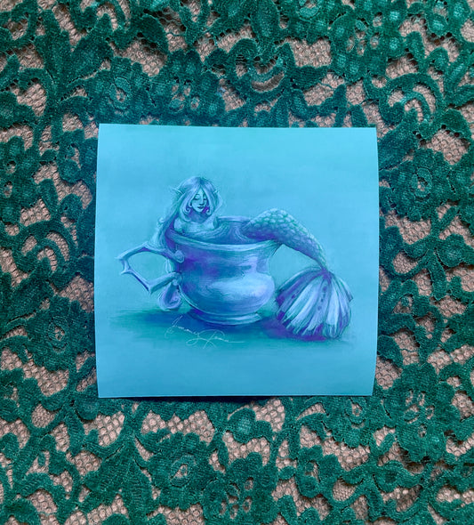 Happier Mermaid Print