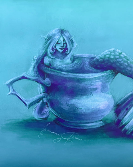 Happier Mermaid Print