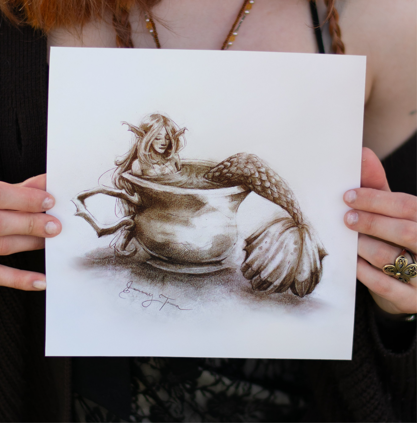 Happy Mermaid Print